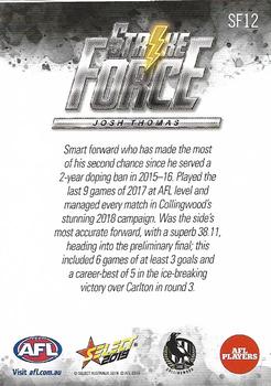 2019 Select Footy Stars - Strike Force #SF12 Josh Thomas Back